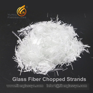 Hilos cortados de fibra de vidrio utilizados en paneles de yeso